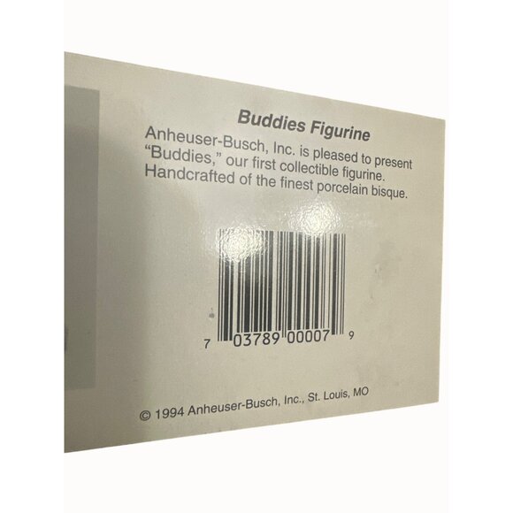 Anheuser Busch Buddies Special Edition Figurine dogs 1995 Box COA - Picture 3 of 7